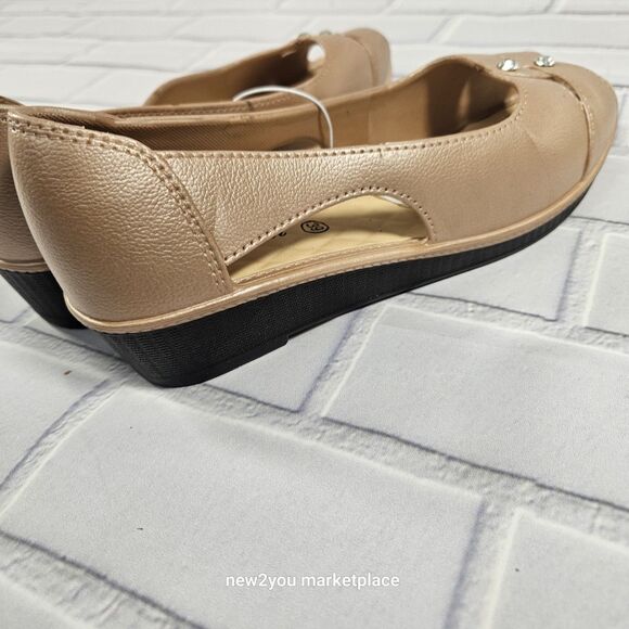 Fashion Womens Shoes Slip-in Open Toe US Size 8.5 (39)  rose Gold Color Rubber - Picture 3 of 5